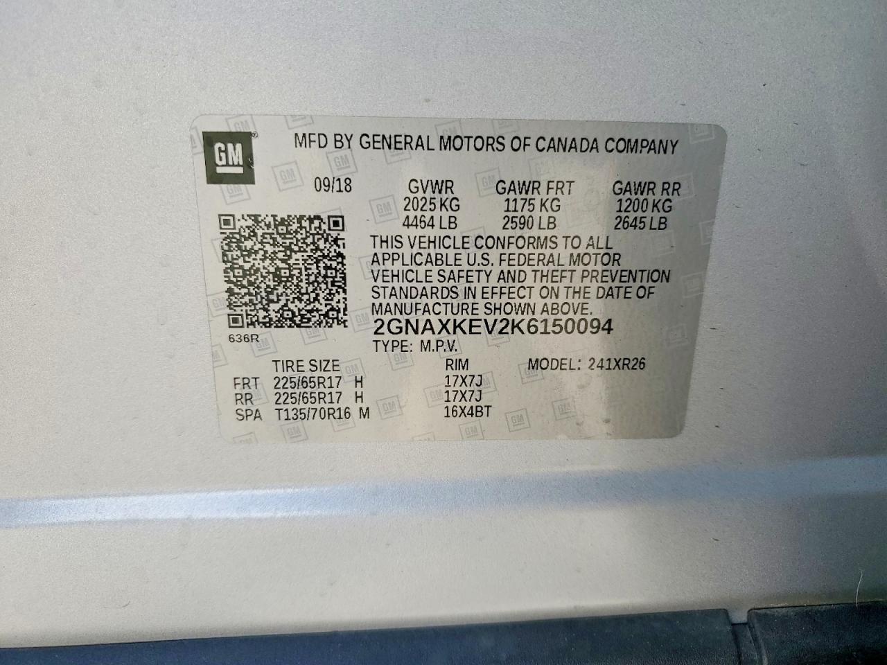 2019 CHEVROLET EQUINOX