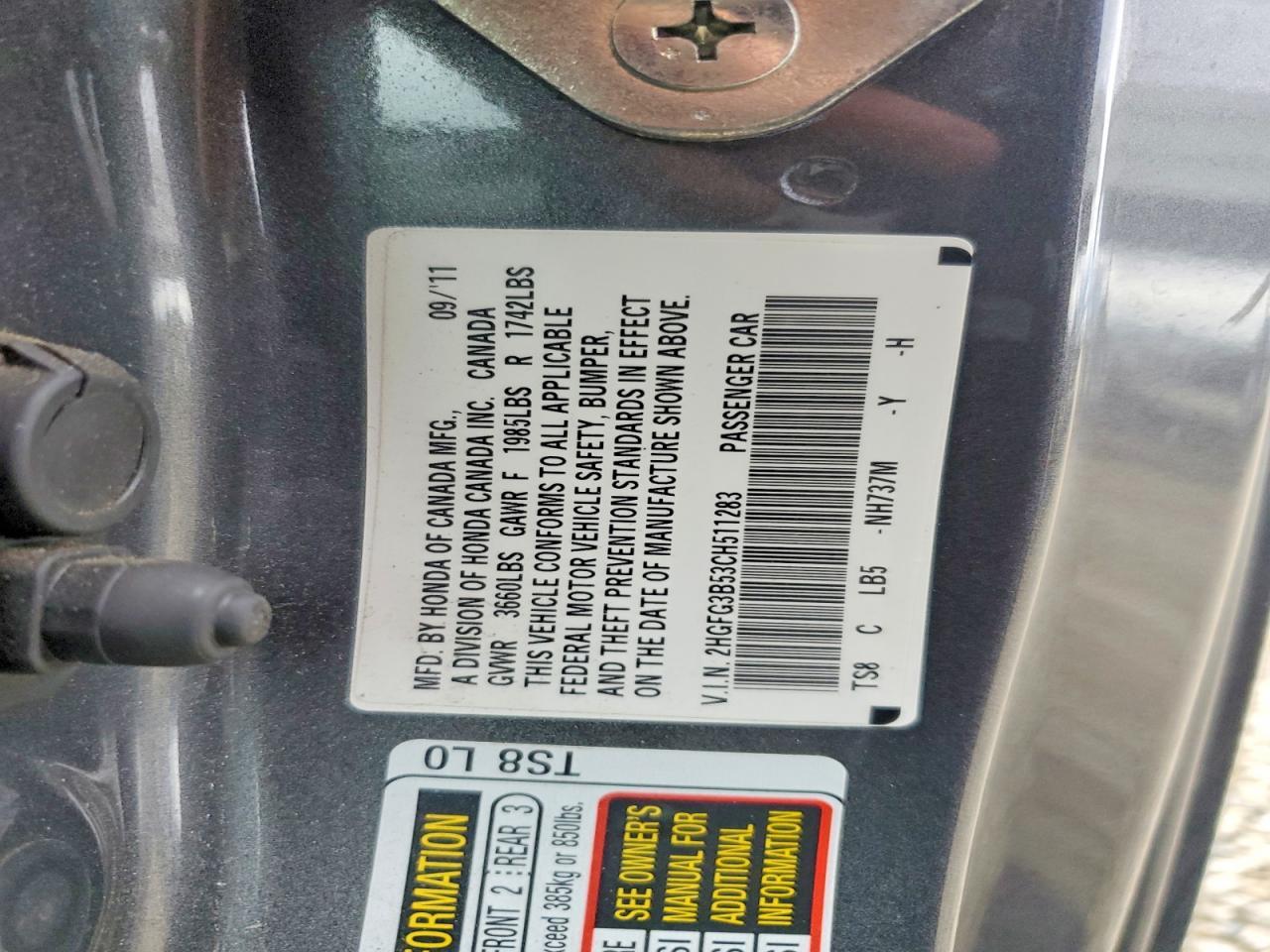 2012 HONDA CIVIC