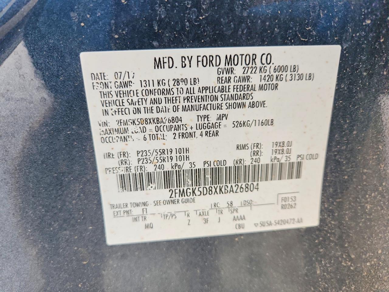 2019 FORD FLEX