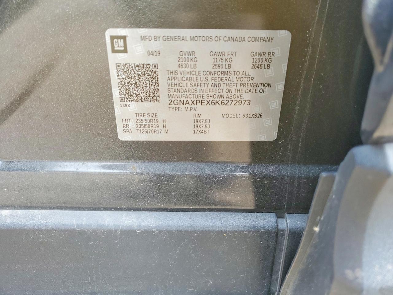 2019 CHEVROLET EQUINOX