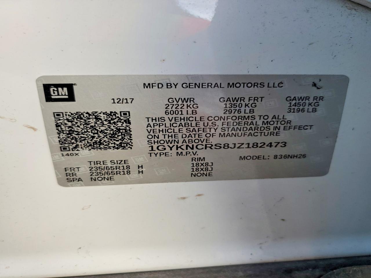 2018 CADILLAC XT5
