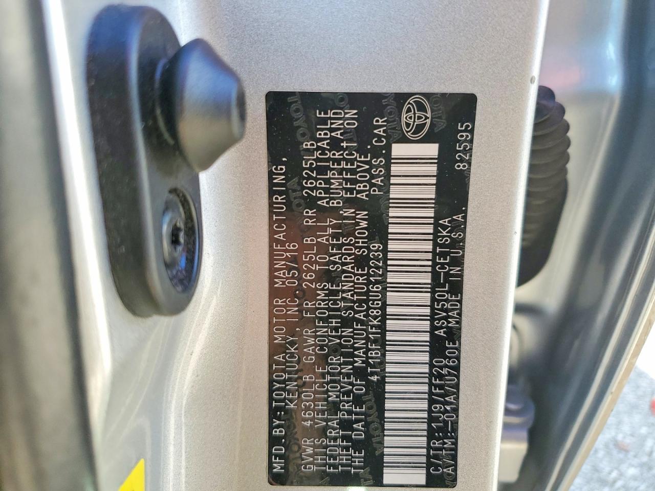 2016 TOYOTA CAMRY