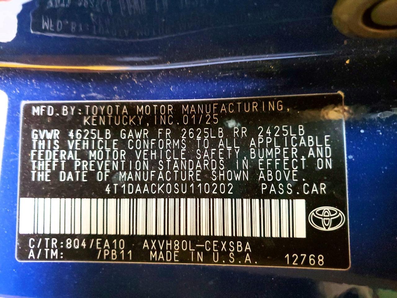 2025 TOYOTA CAMRY