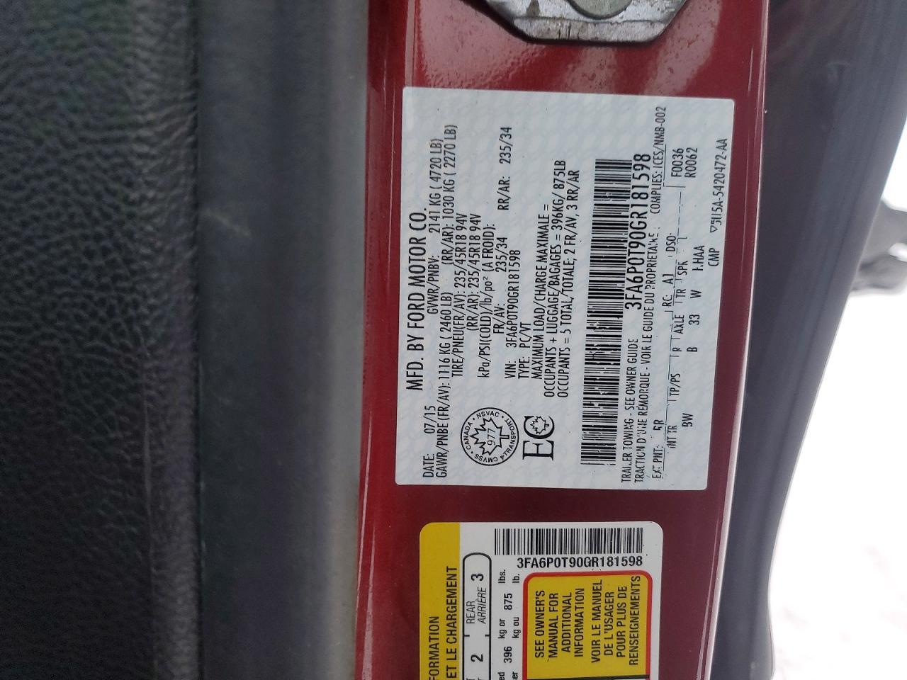 2016 FORD FUSION