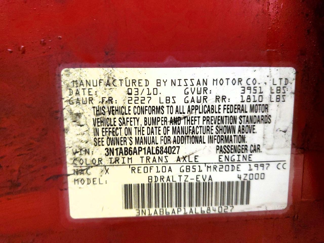 2010 NISSAN SENTRA
