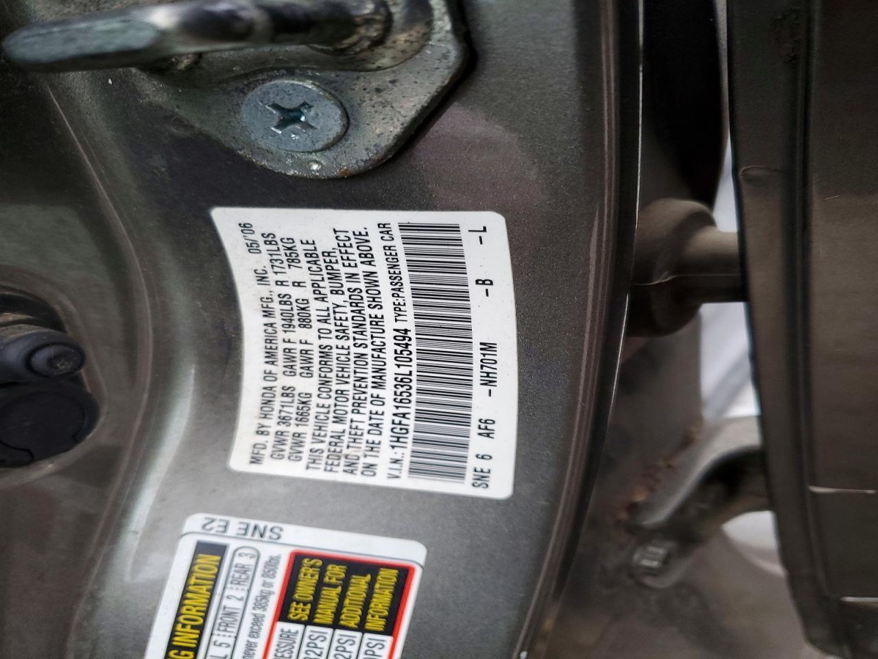 2006 HONDA CIVIC