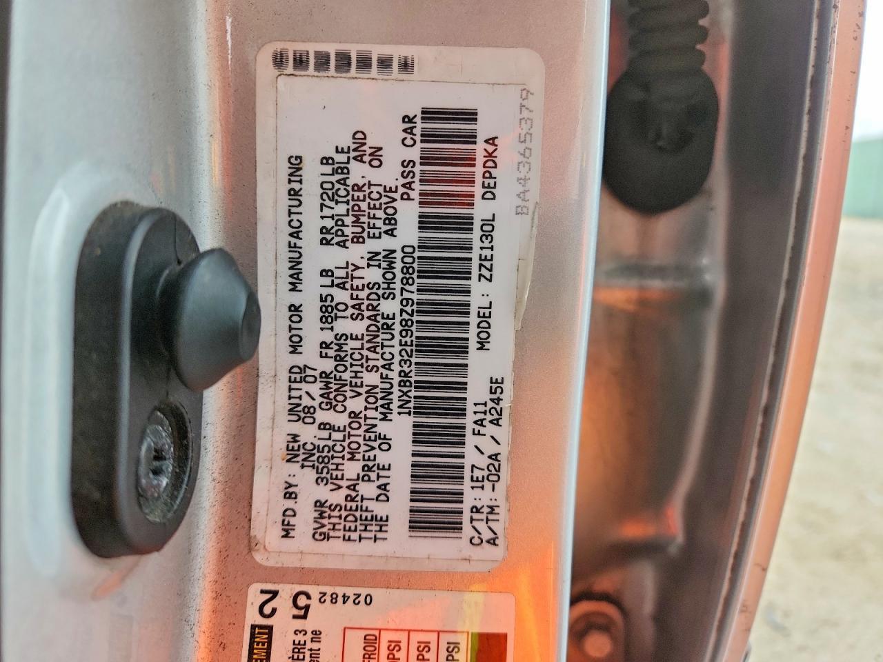 2008 TOYOTA COROLLA