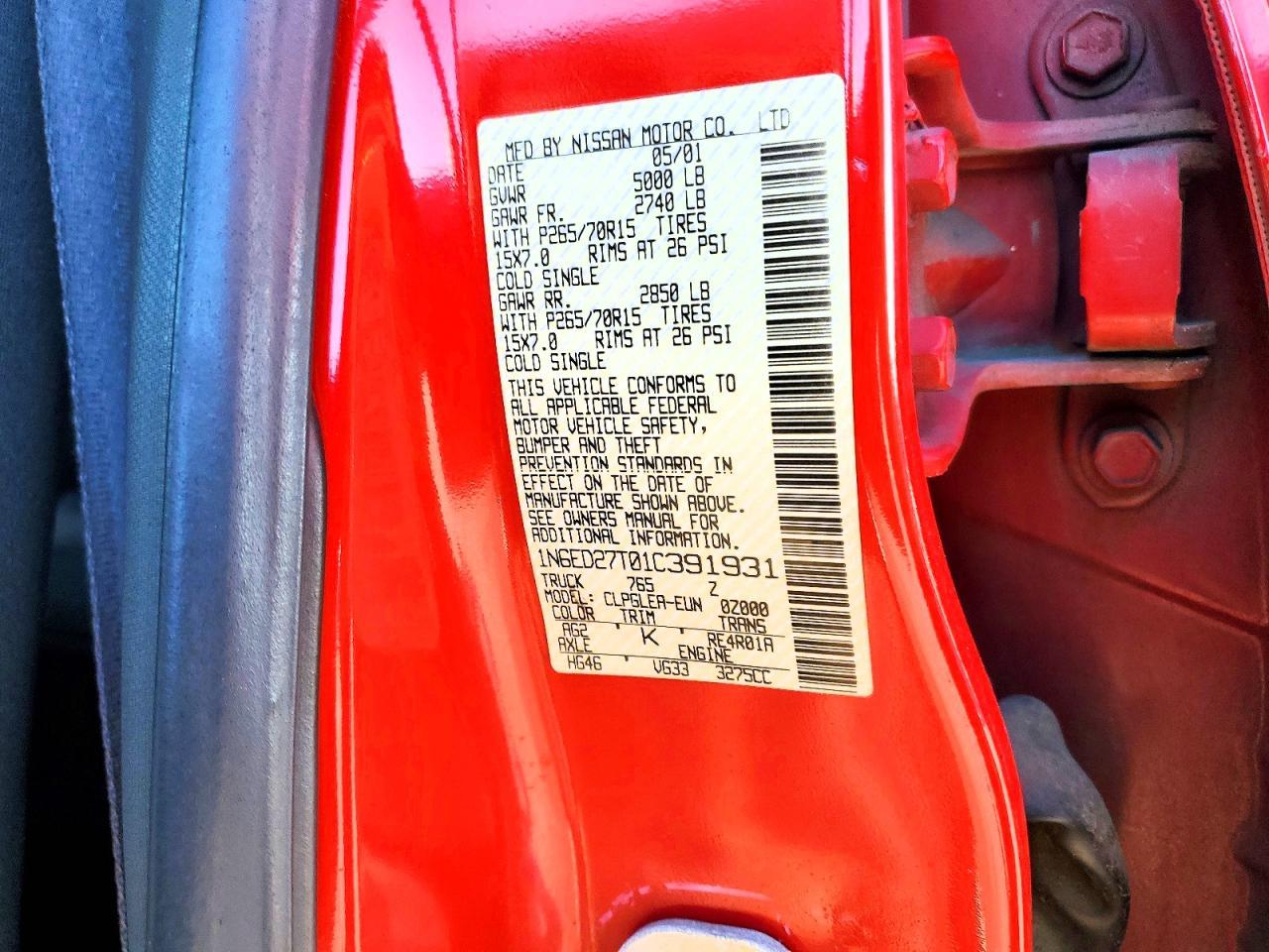 2001 NISSAN Frontier
