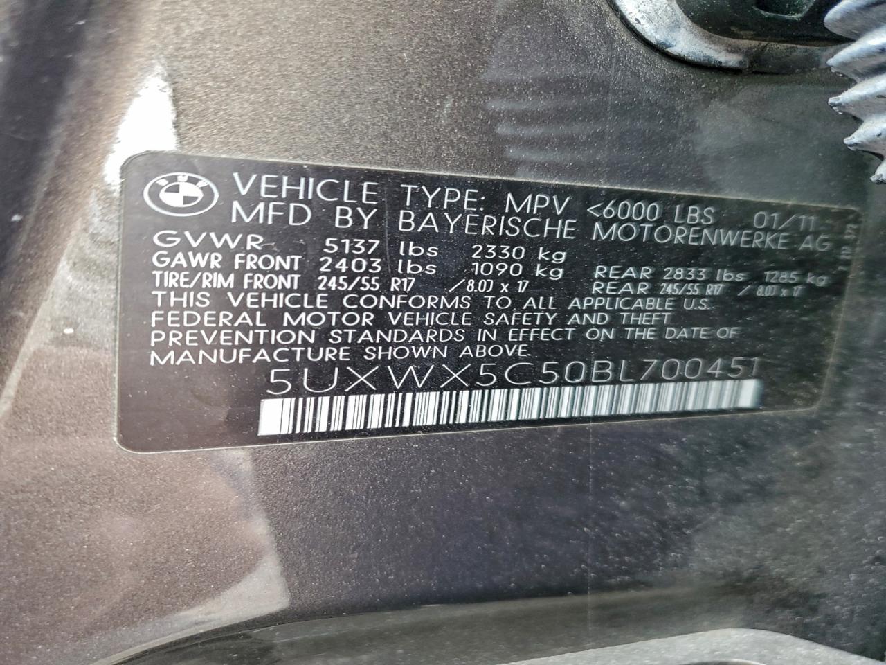 2011 BMW X3