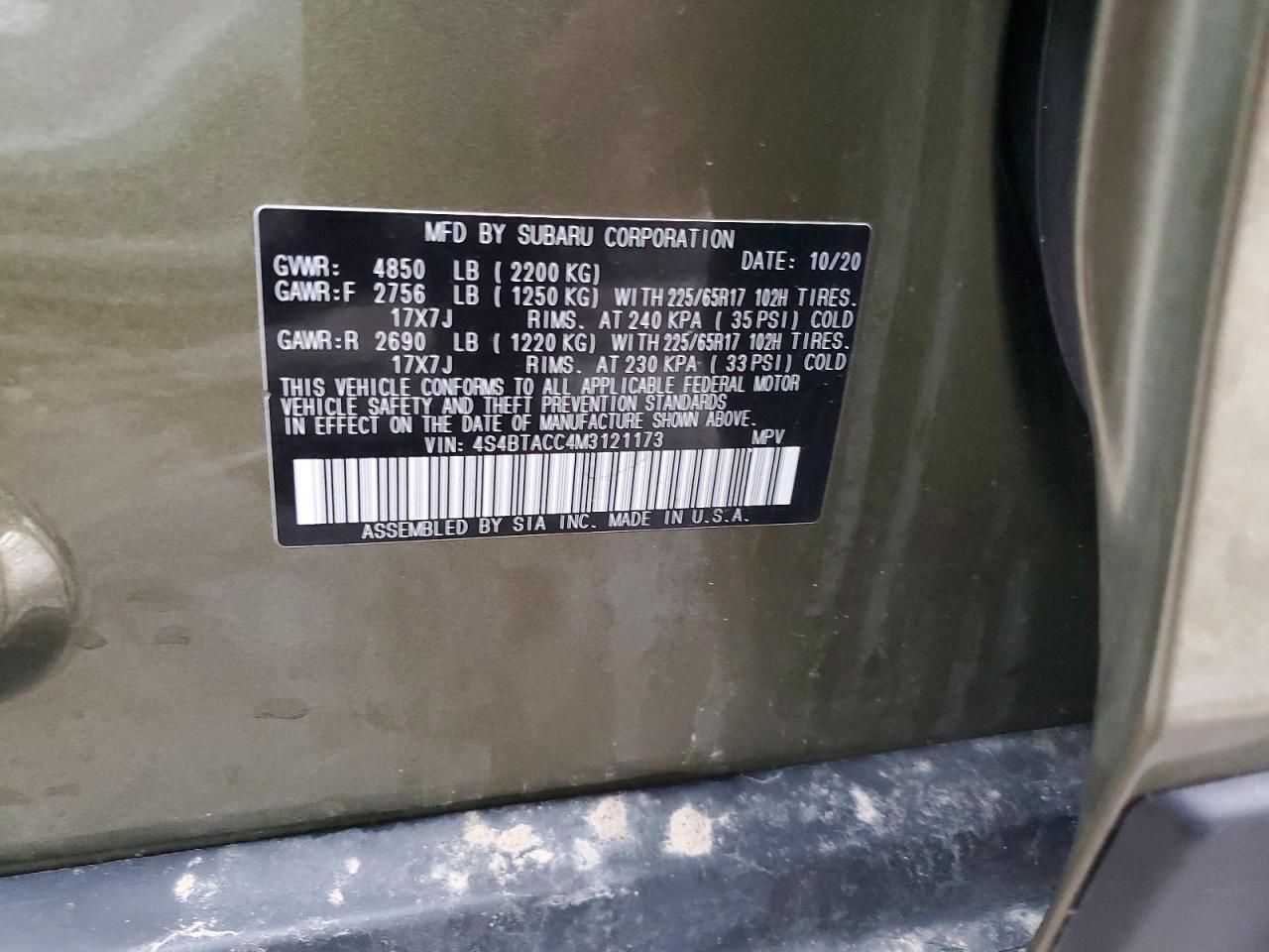 2021 SUBARU Outback