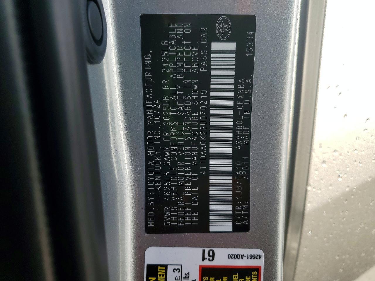 2025 TOYOTA CAMRY