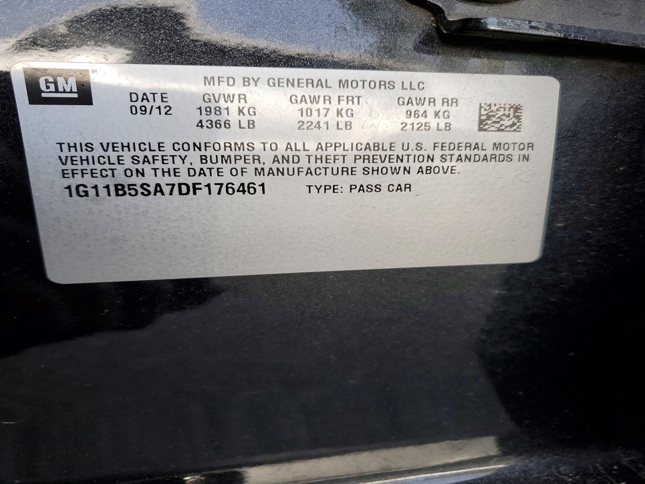 2013 CHEVROLET MALIBU