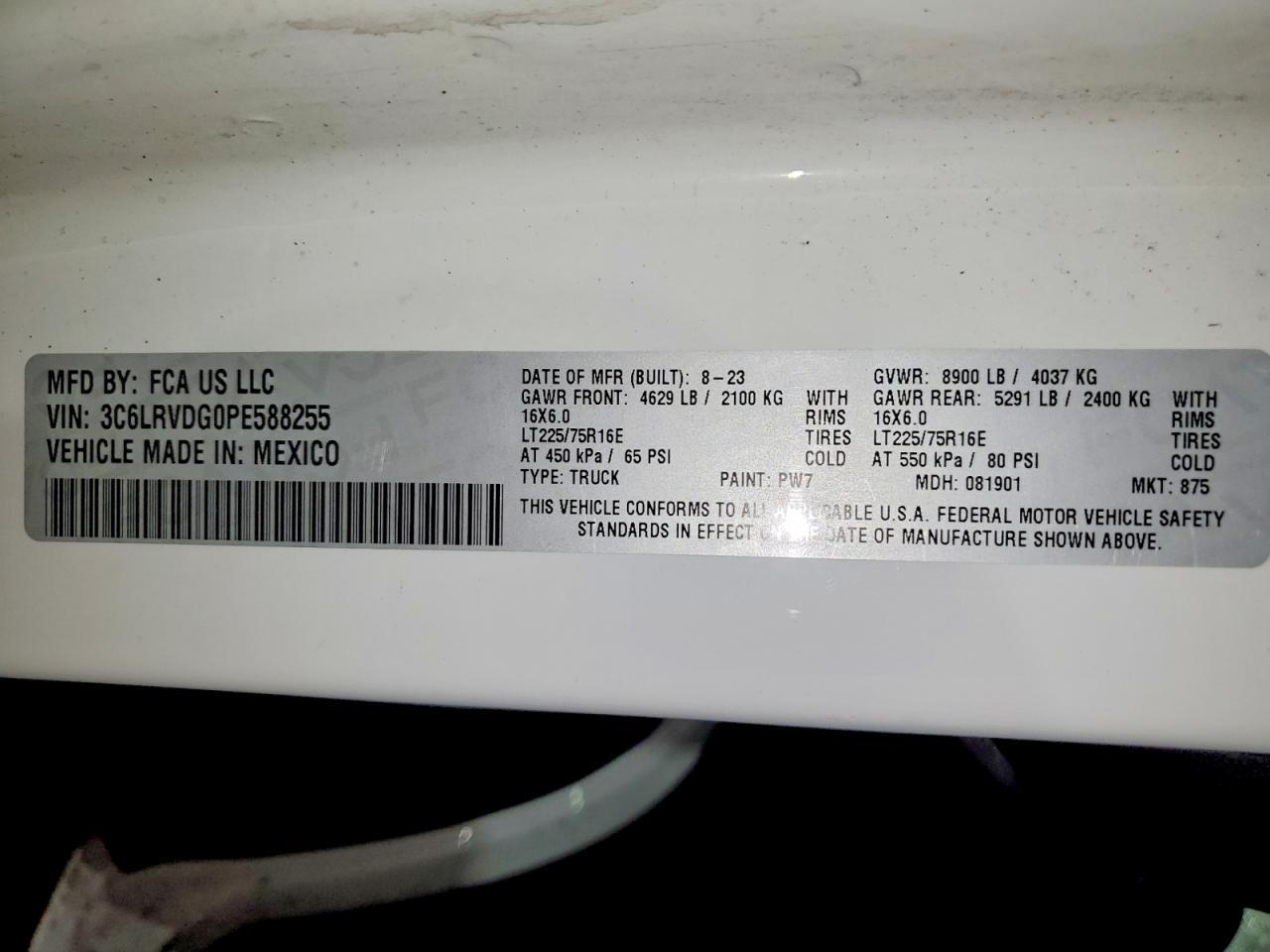 2023 RAM ProMaster 2500