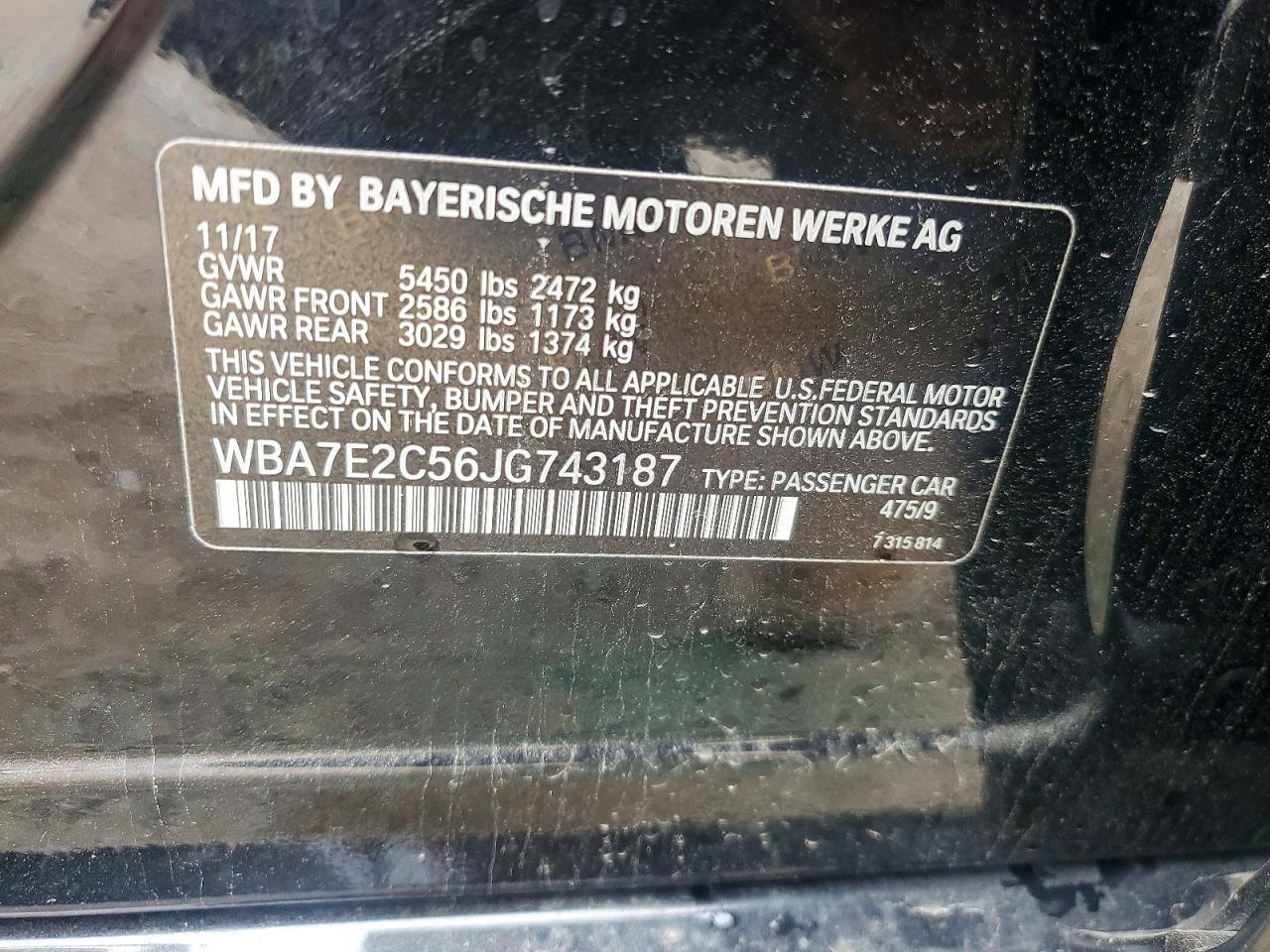 2018 BMW 7 series