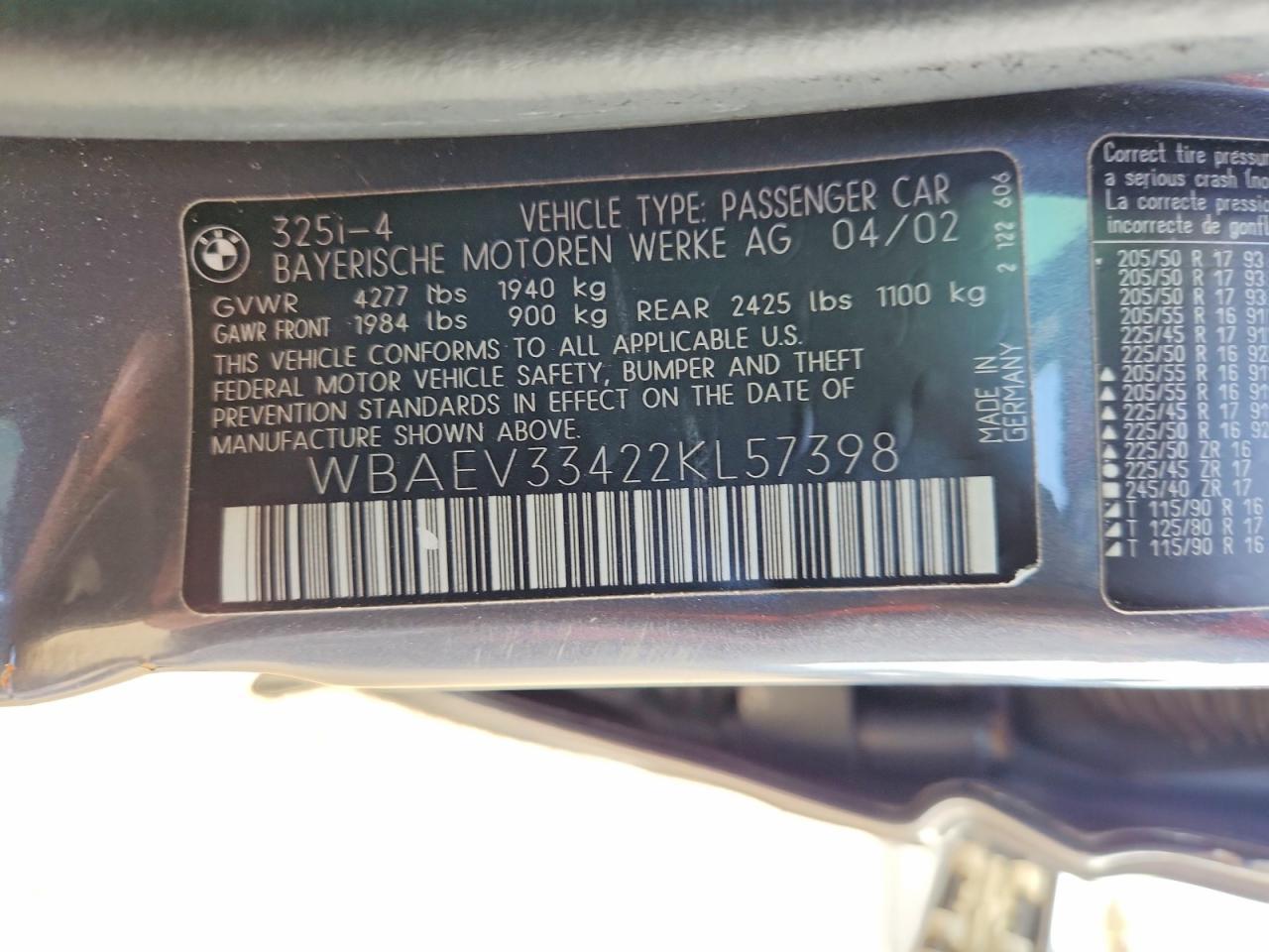 2002 BMW 3 SERIES