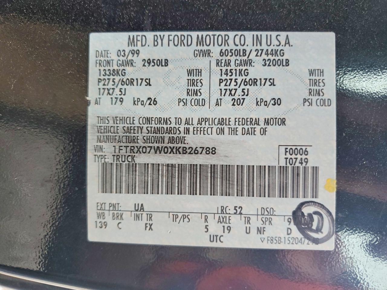1999 FORD F-150