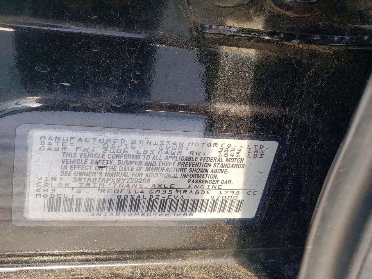 2016 NISSAN SENTRA