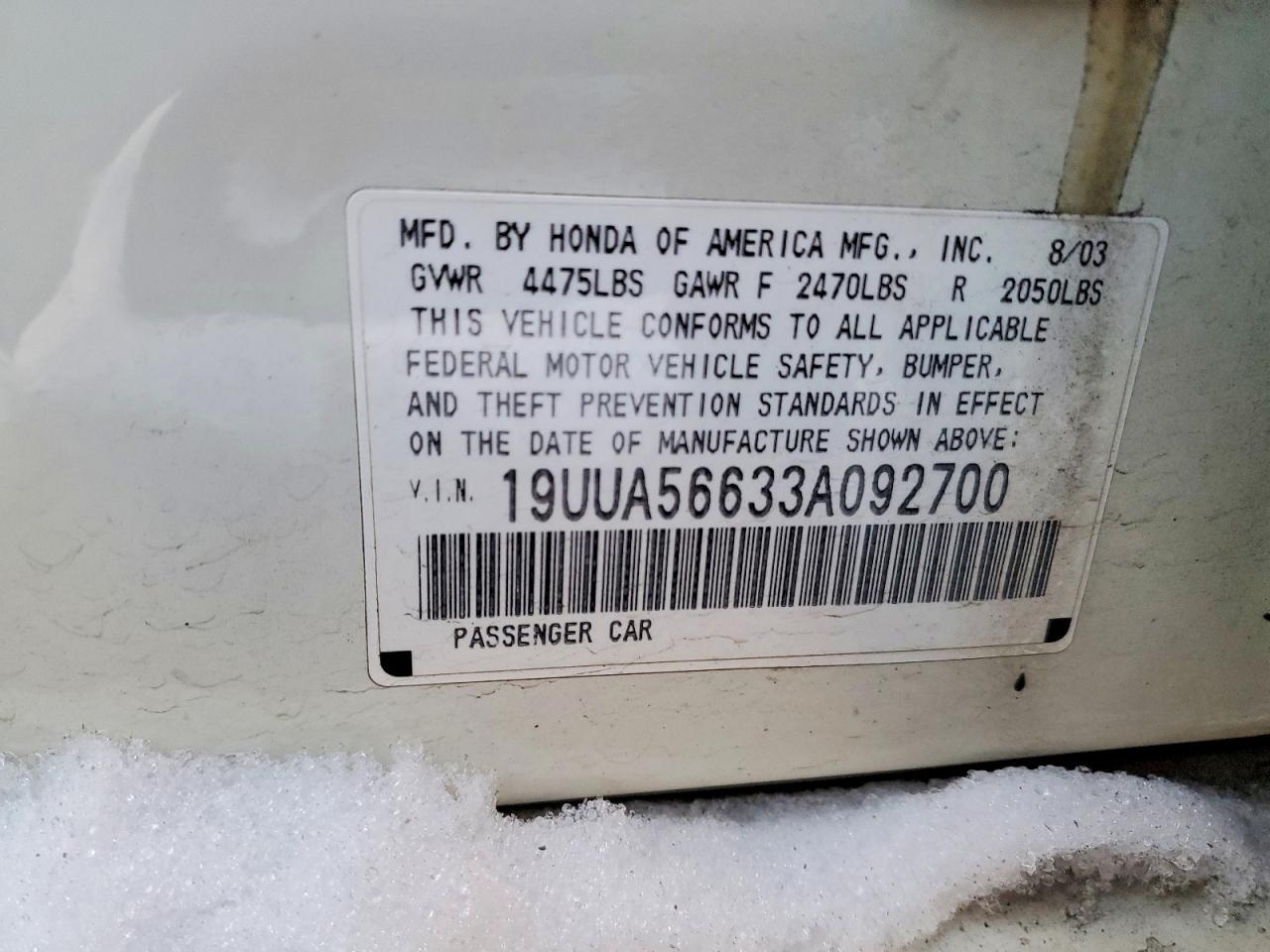 2003 ACURA TL