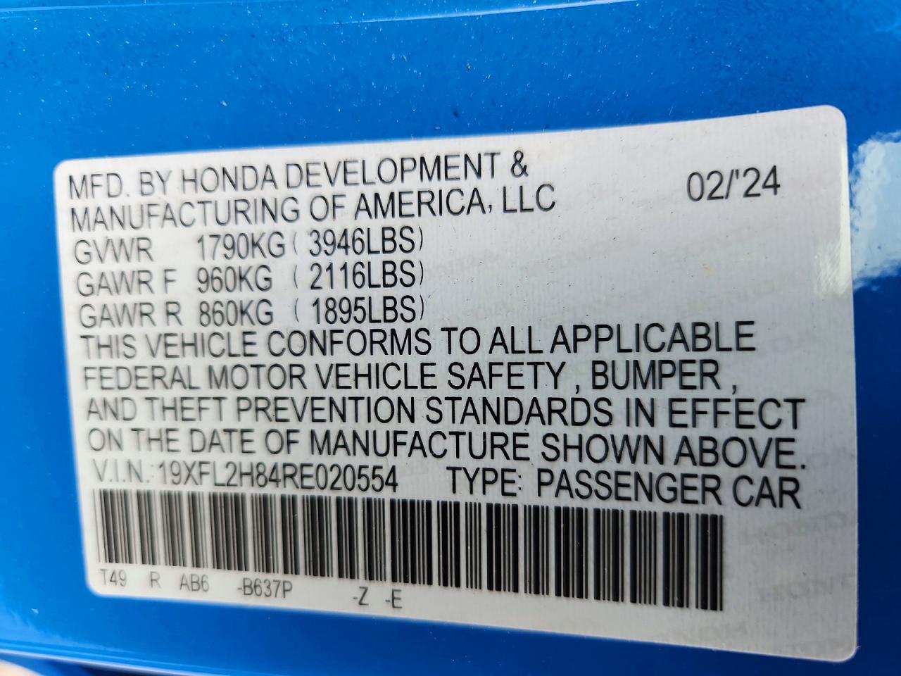 2024 HONDA CIVIC