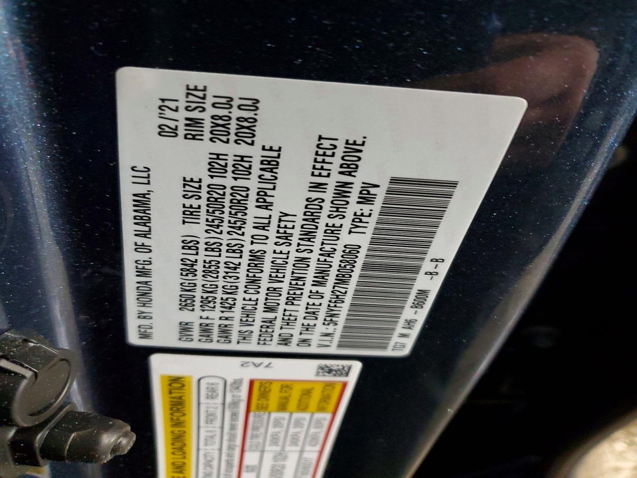 2021 HONDA PILOT