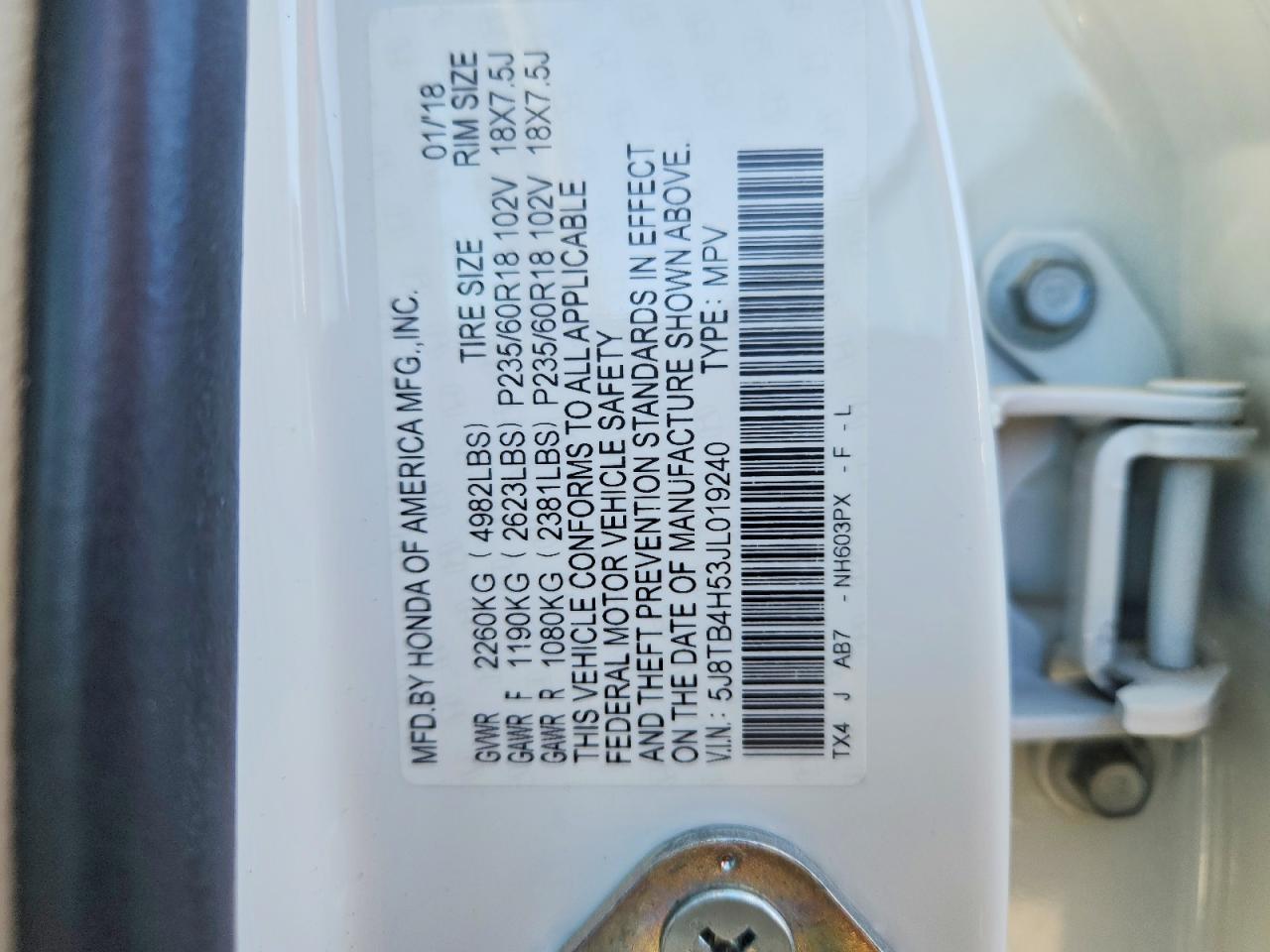 2018 ACURA RDX