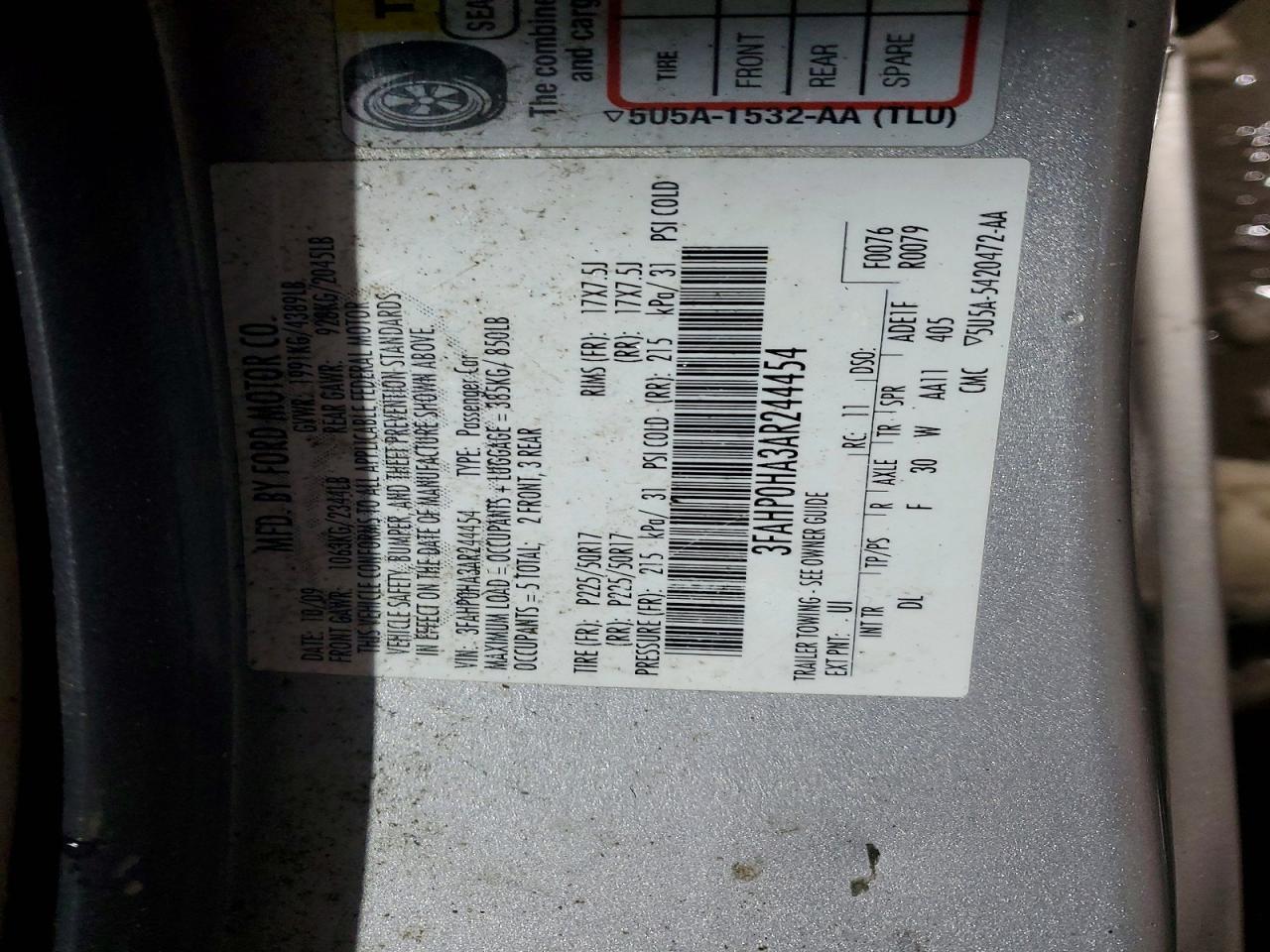 2010 FORD FUSION