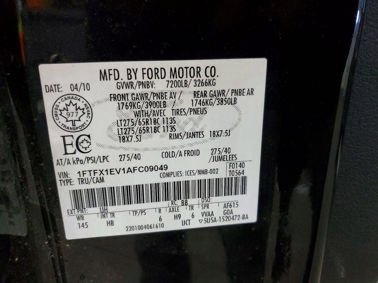2010 FORD F-150