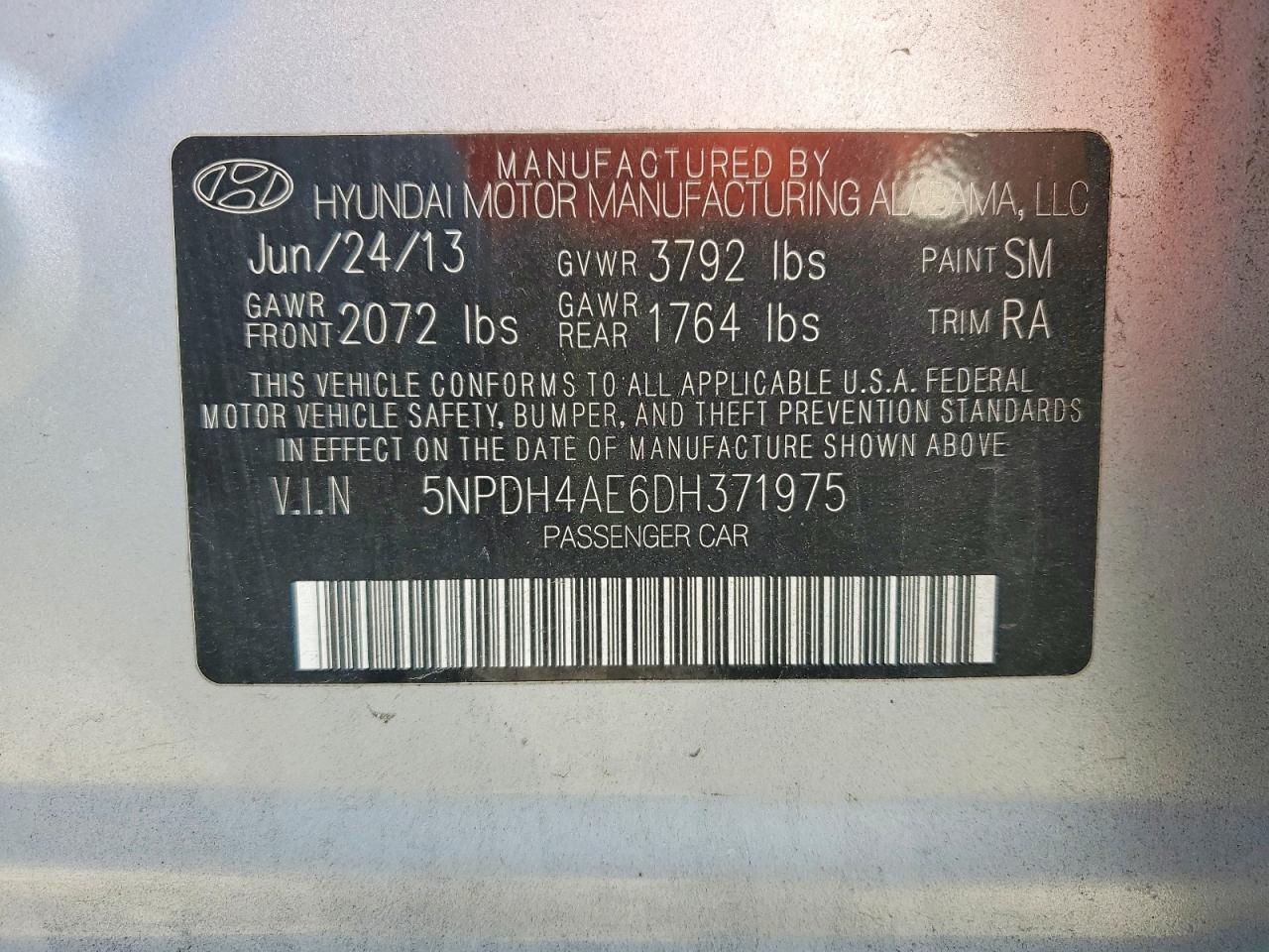 2013 HYUNDAI ELANTRA