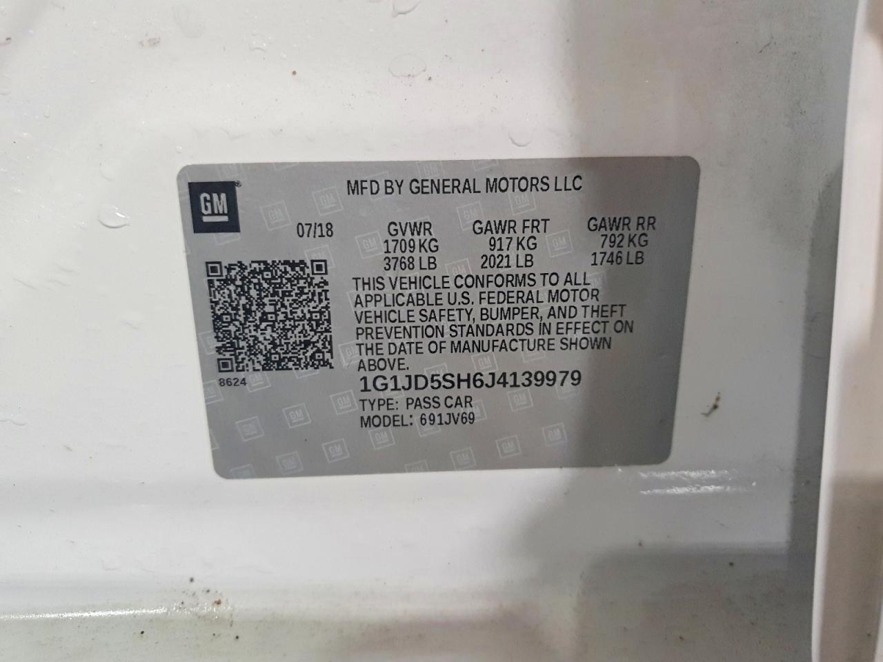 2018 CHEVROLET SONIC