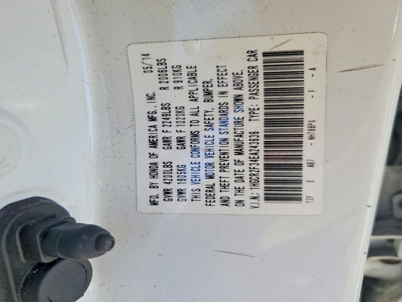 2014 HONDA ACCORD