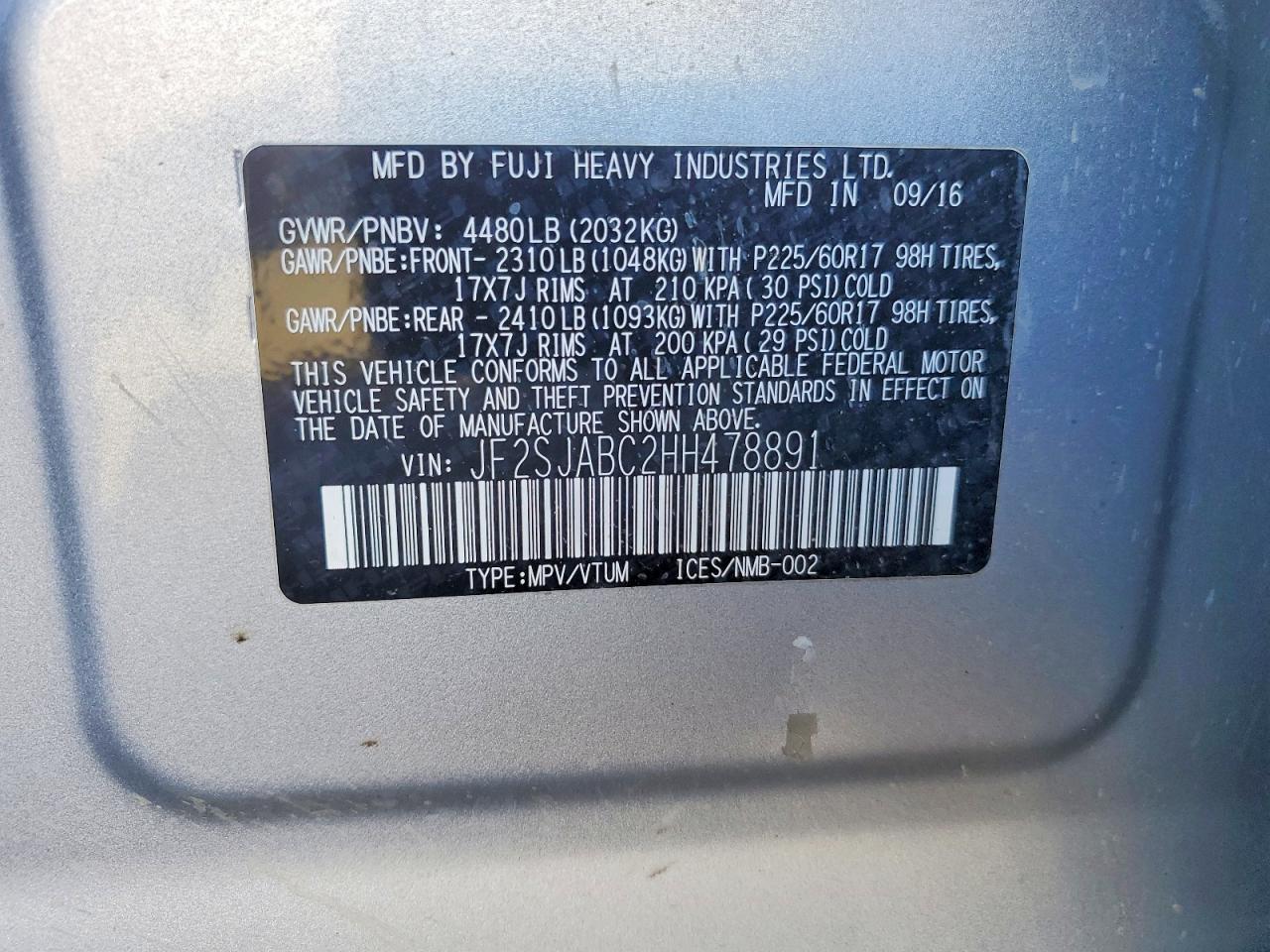 2017 SUBARU FORESTER