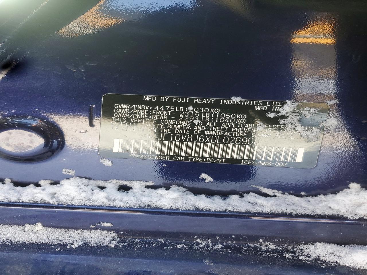 2013 SUBARU IMPREZA