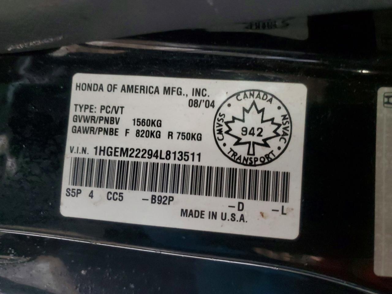 2004 HONDA CIVIC