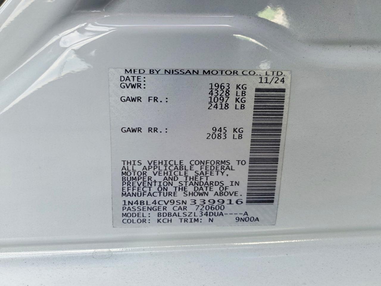 2025 NISSAN ALTIMA