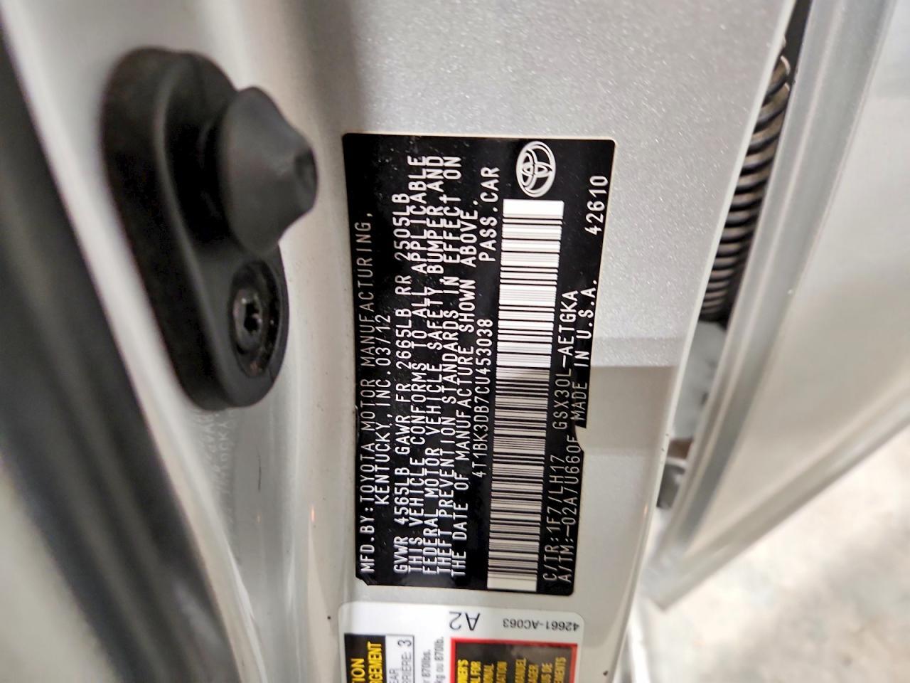 2012 TOYOTA Avalon