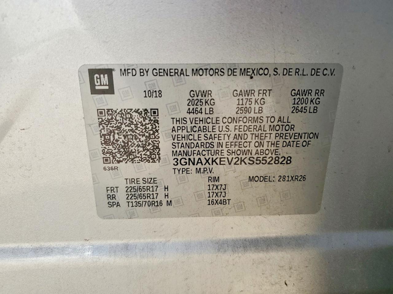2019 CHEVROLET EQUINOX