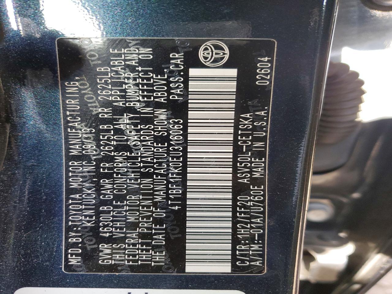 2014 TOYOTA CAMRY