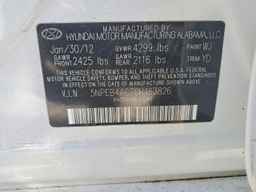 2012 HYUNDAI SONATA
