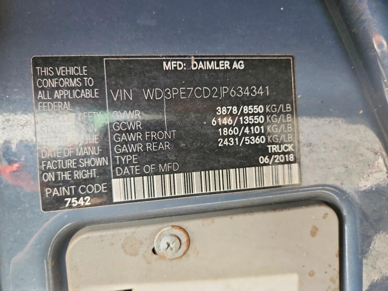 2018 MERCEDES-BENZ Sprinter