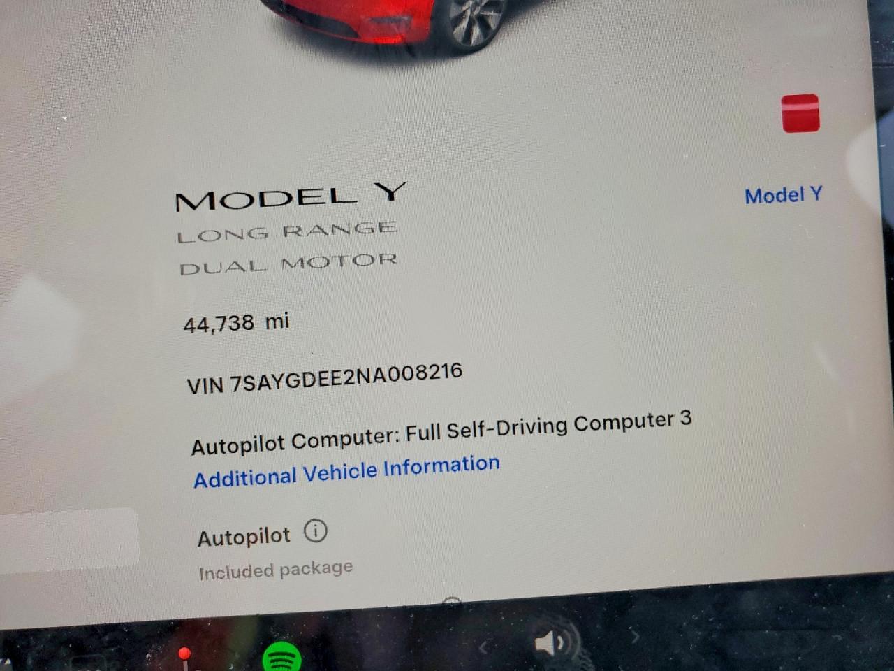 2022 TESLA MODEL Y