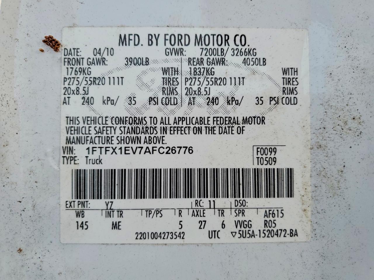 2010 FORD F-150