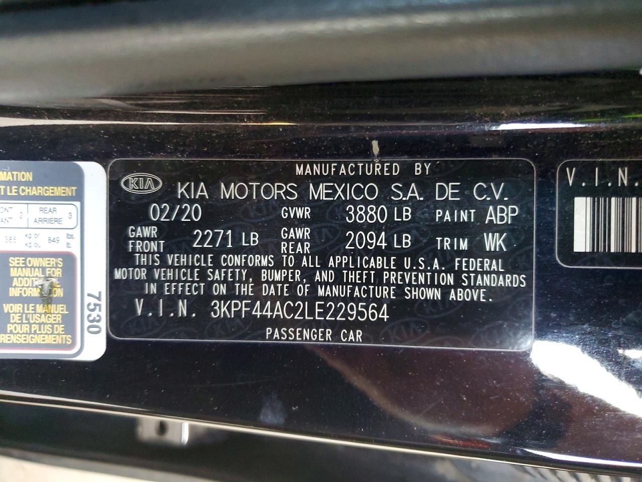 2020 KIA FORTE