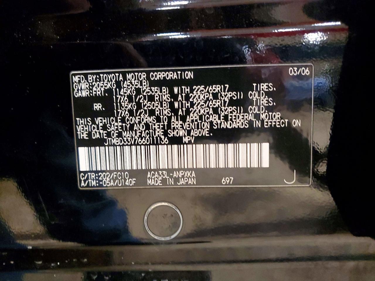 2006 TOYOTA RAV4