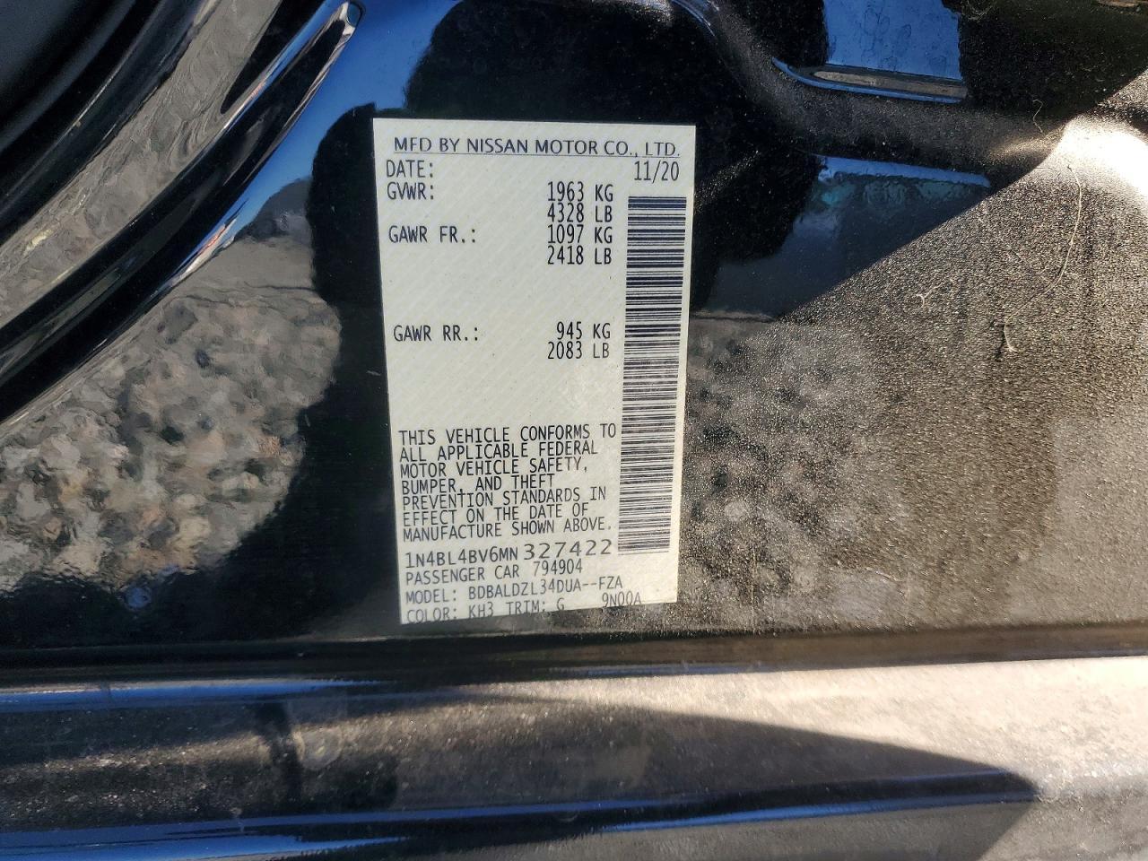 2021 NISSAN ALTIMA