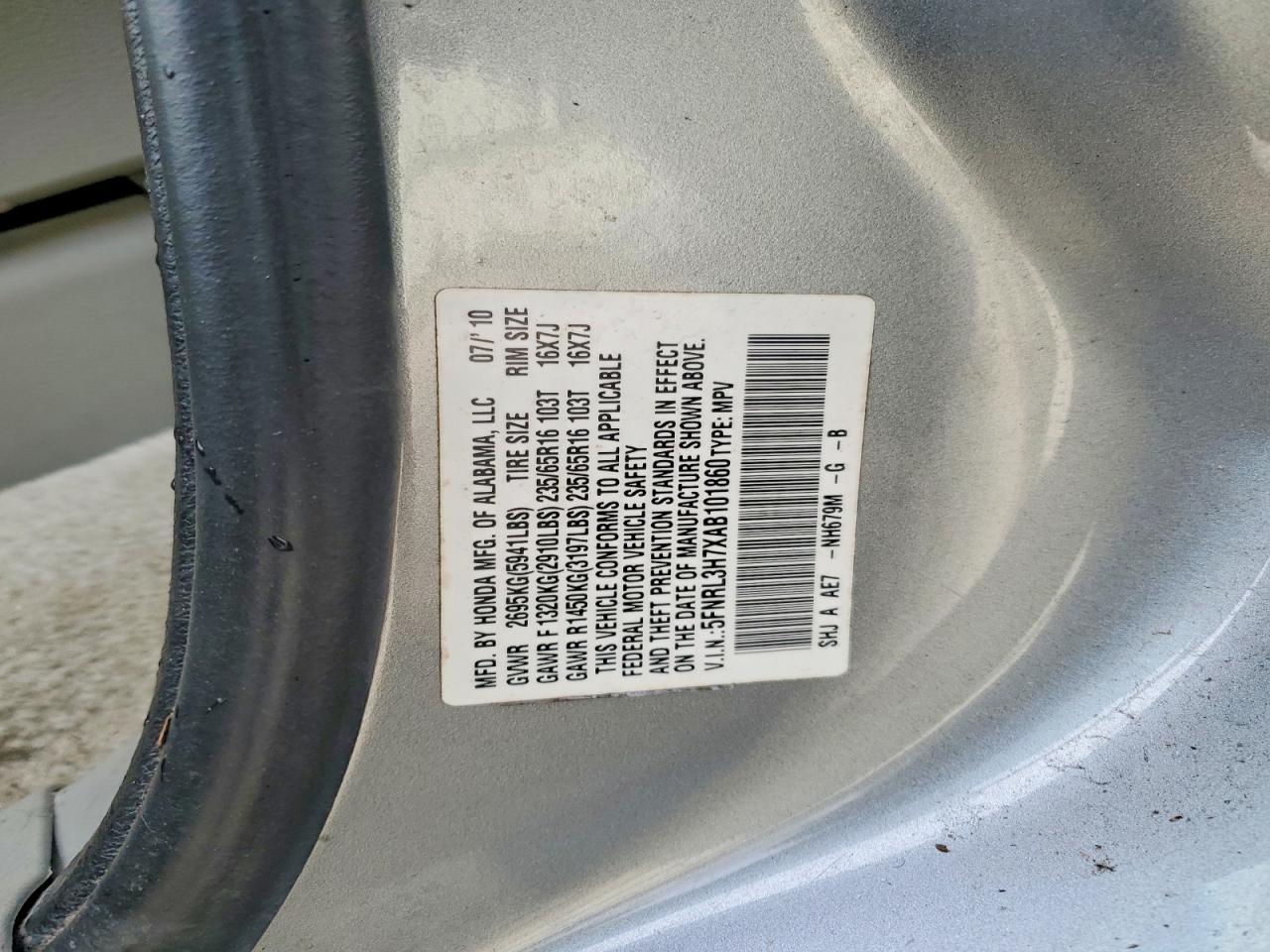 2010 HONDA ODYSSEY