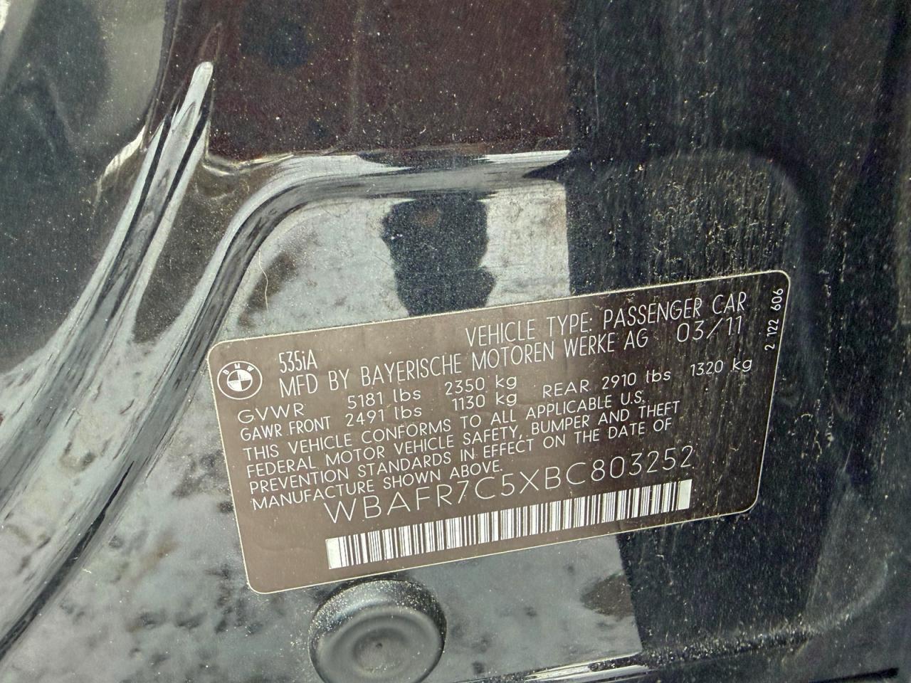 2011 BMW 5 series
