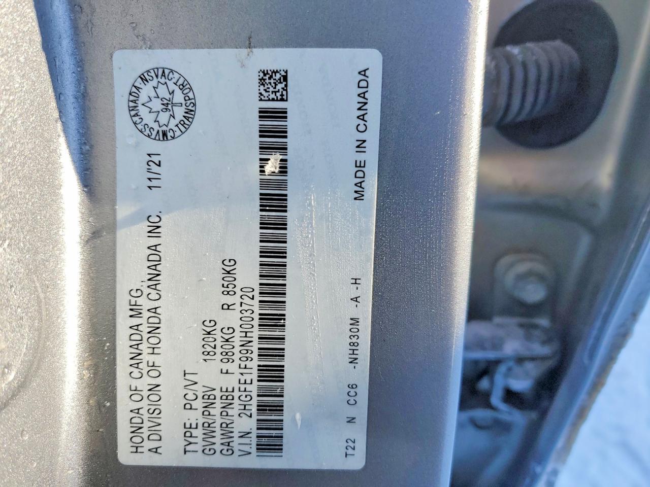 2022 HONDA CIVIC
