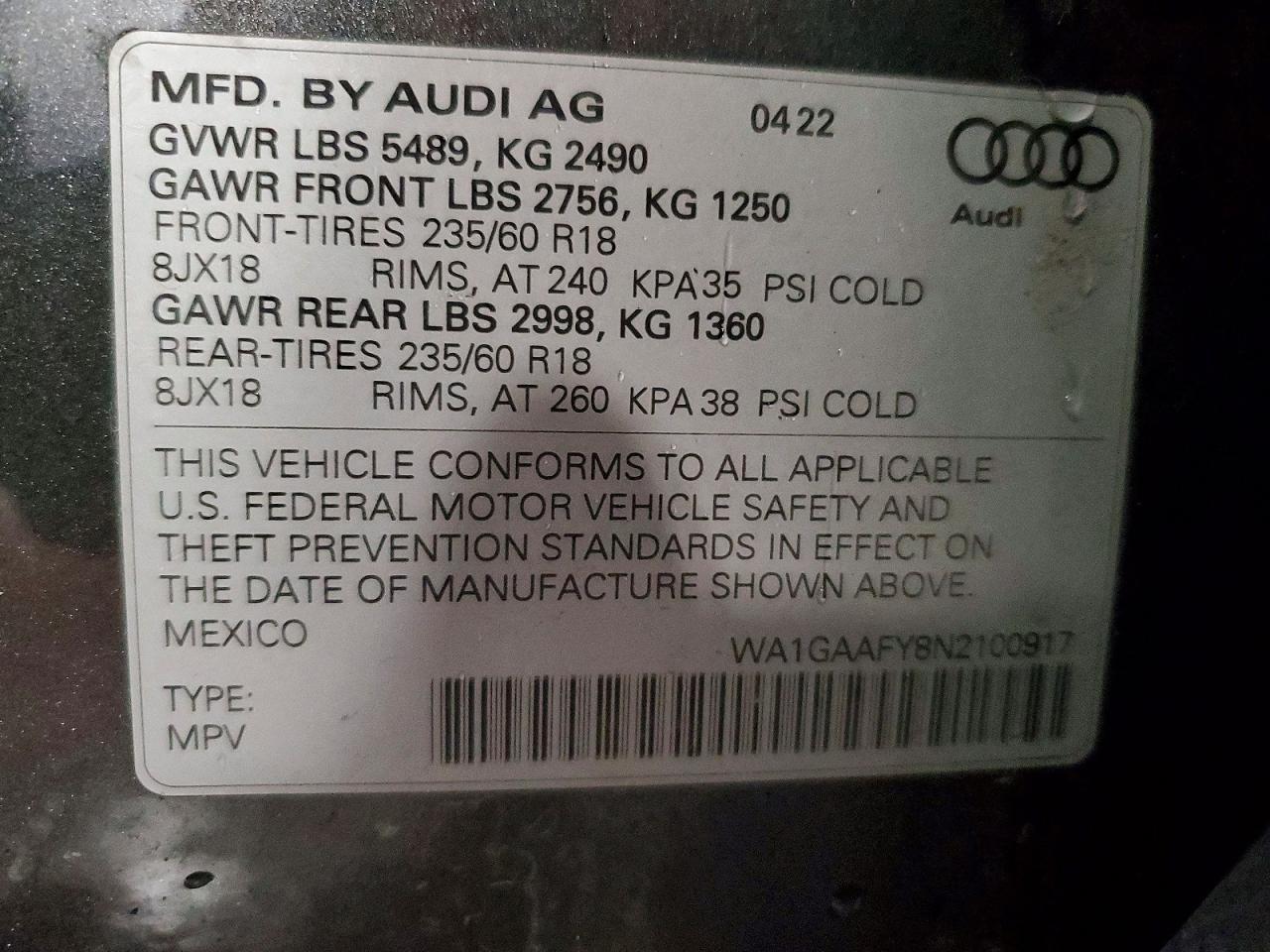 2022 AUDI Q5