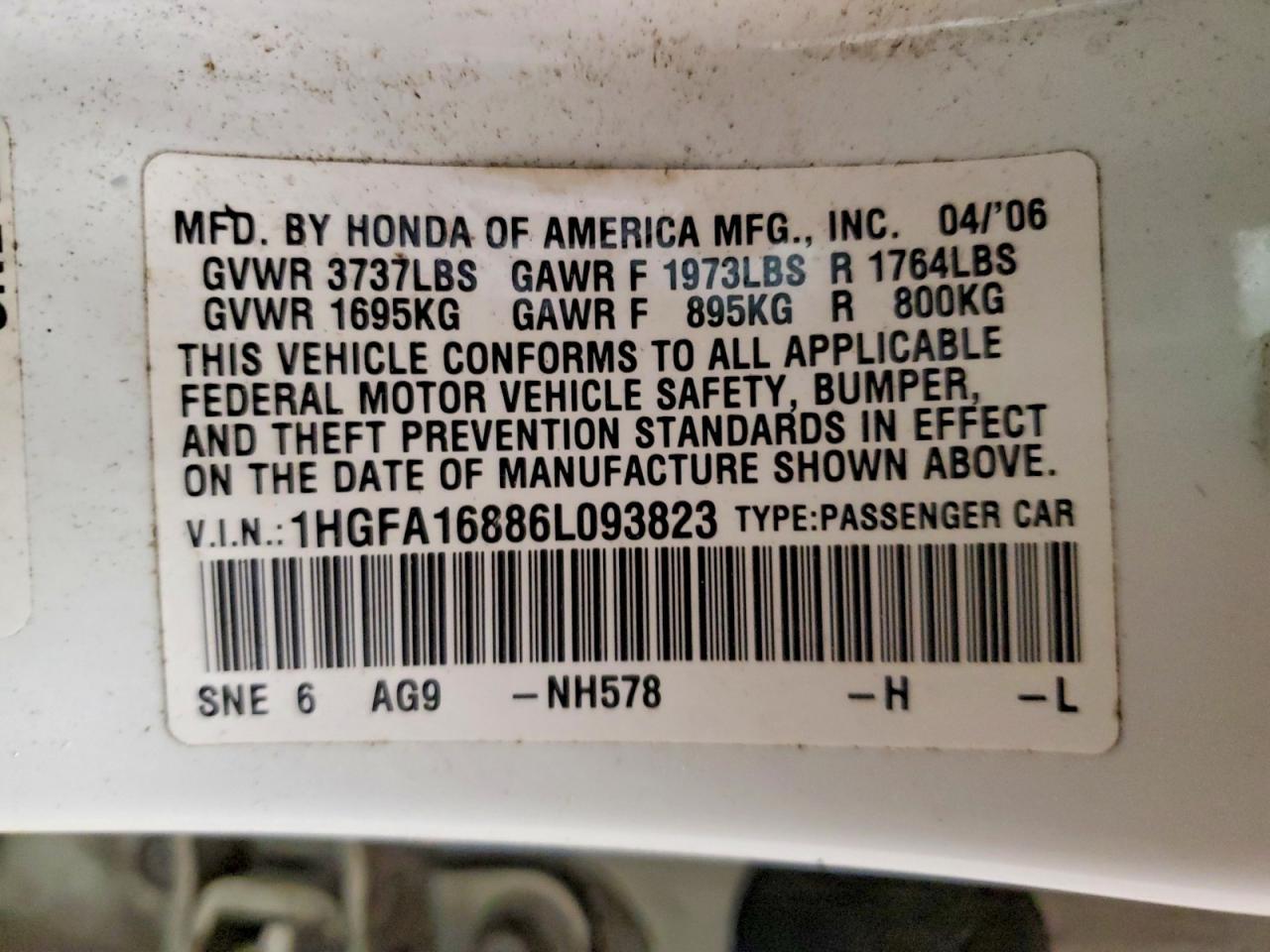 2006 HONDA CIVIC