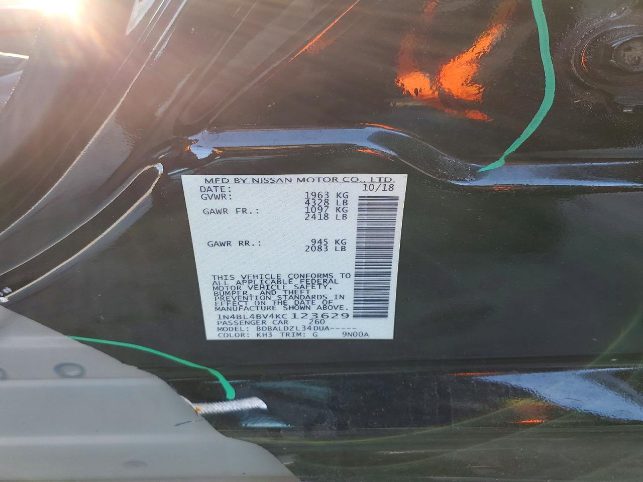 2019 NISSAN ALTIMA